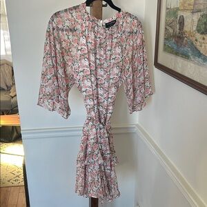 MINKPINK Blush Floral Midi Dress